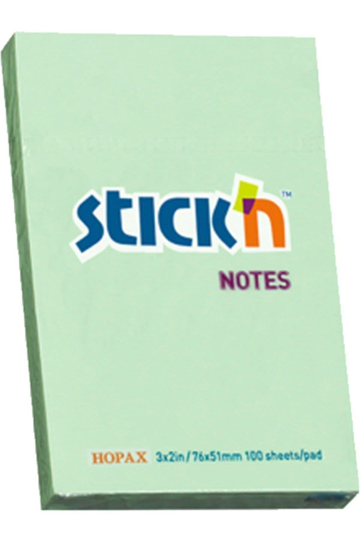 Stickn Eco Notes Pastel Yeşil Yapışkanlı Not Kağıdı 100 Yaprak 76 X 51 Mm