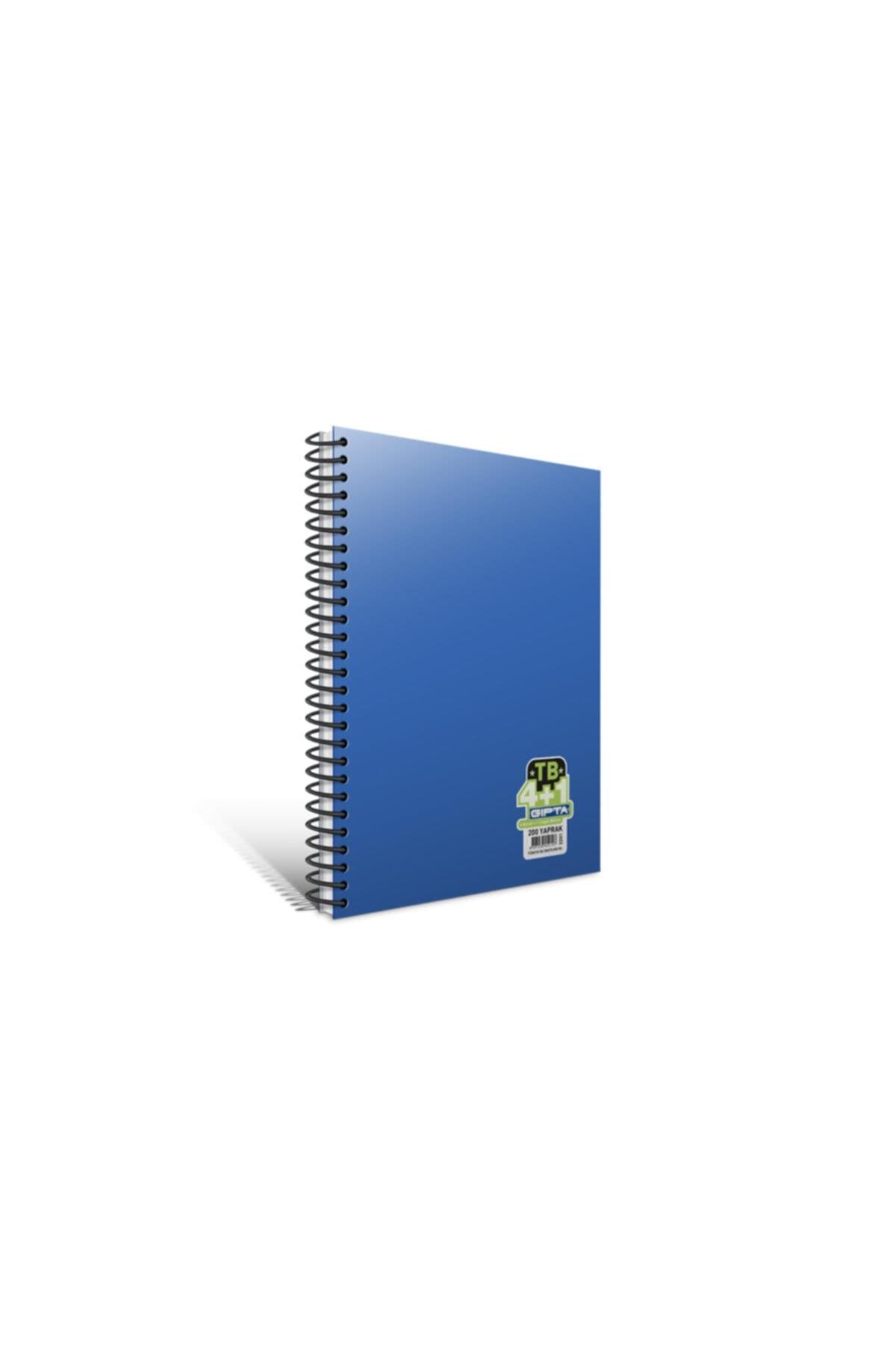 Tb A4 Spiralli Sep. Pp Kapak 4+1 Defter (4 Kareli + 1 Çizgili) 200 Yaprak (karışık Renk 1 Adet