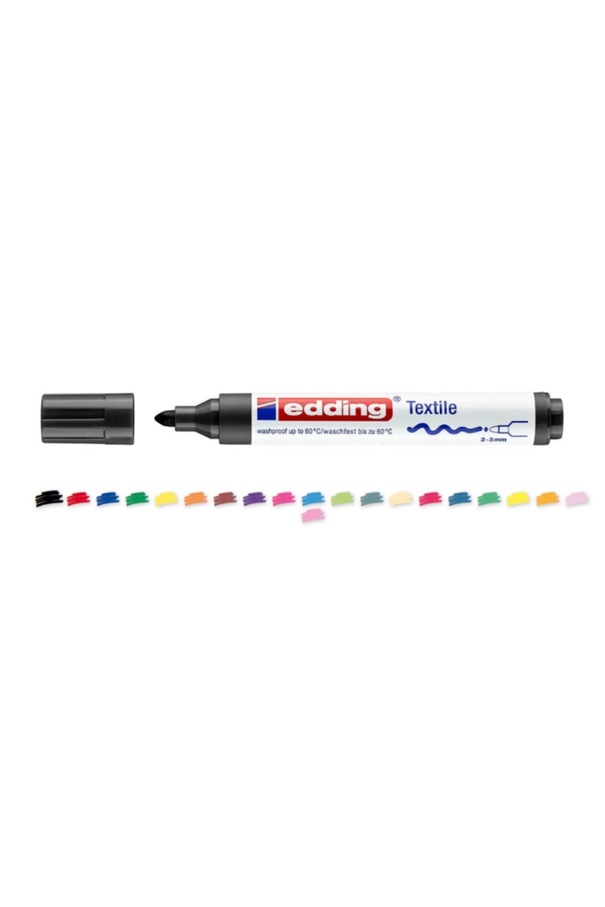 Tekstil Markörü Kumaş Boyama Kalemi 2-3 Mm Siyah
