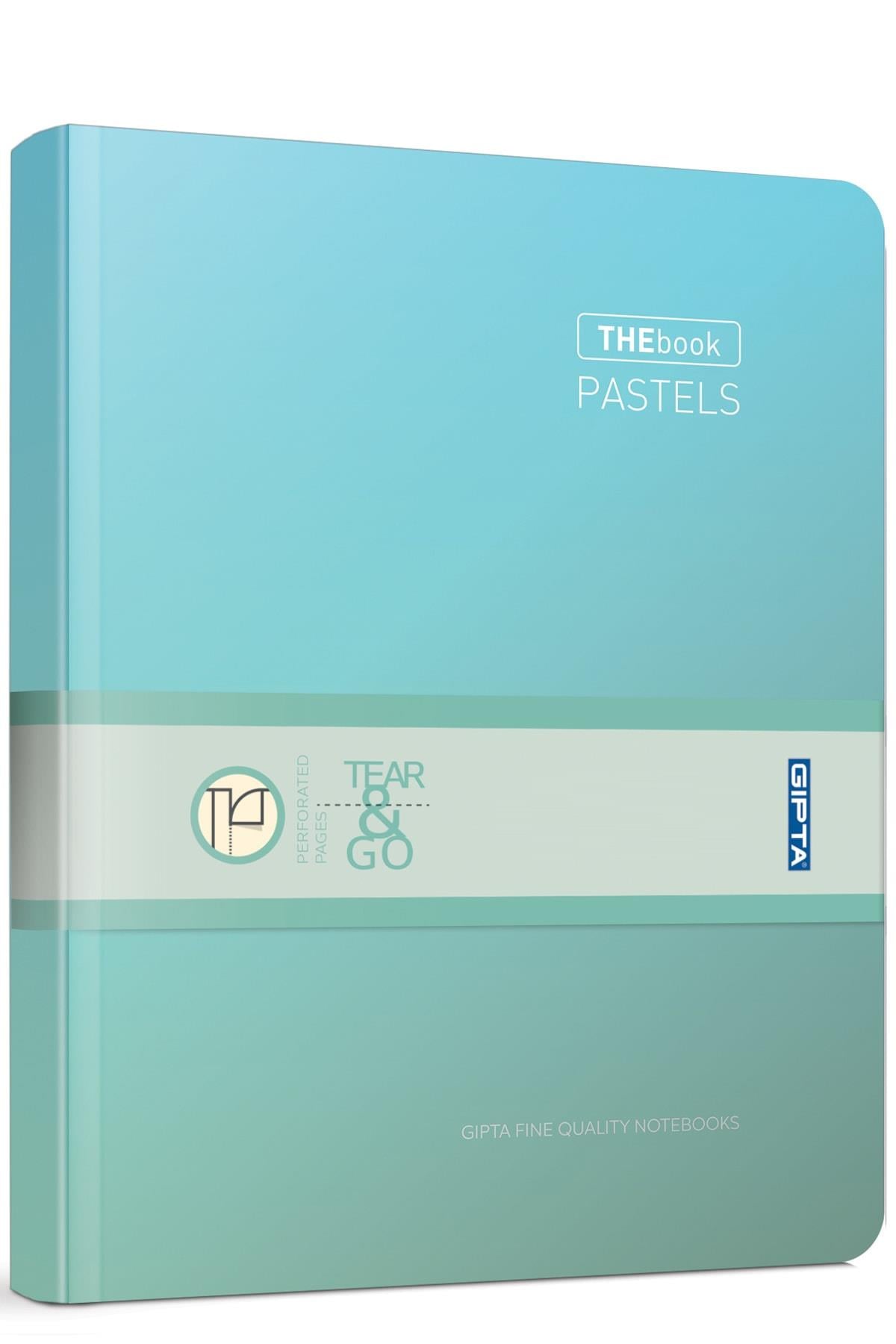 The Book Pastel 20x28 296 Yaprak 4 Bölmeli Sert Kapak Ciltli Defter (3483) Çizgili Pastel Yeşil