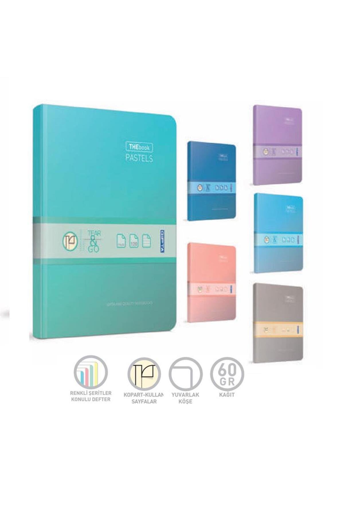 Thebook Defter Pastels İplik Dikişli Kapak 20x28 400 Yaprak Çizgili