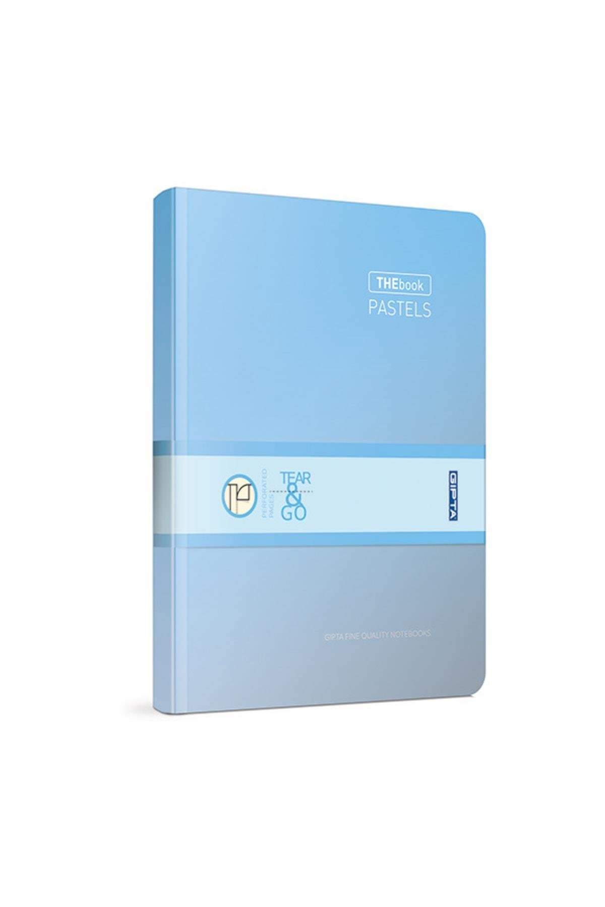 Thebook Pastels Ip Dikişli Sert Kapak 20x28 120 Yaprak Kareli Defter Mavi
