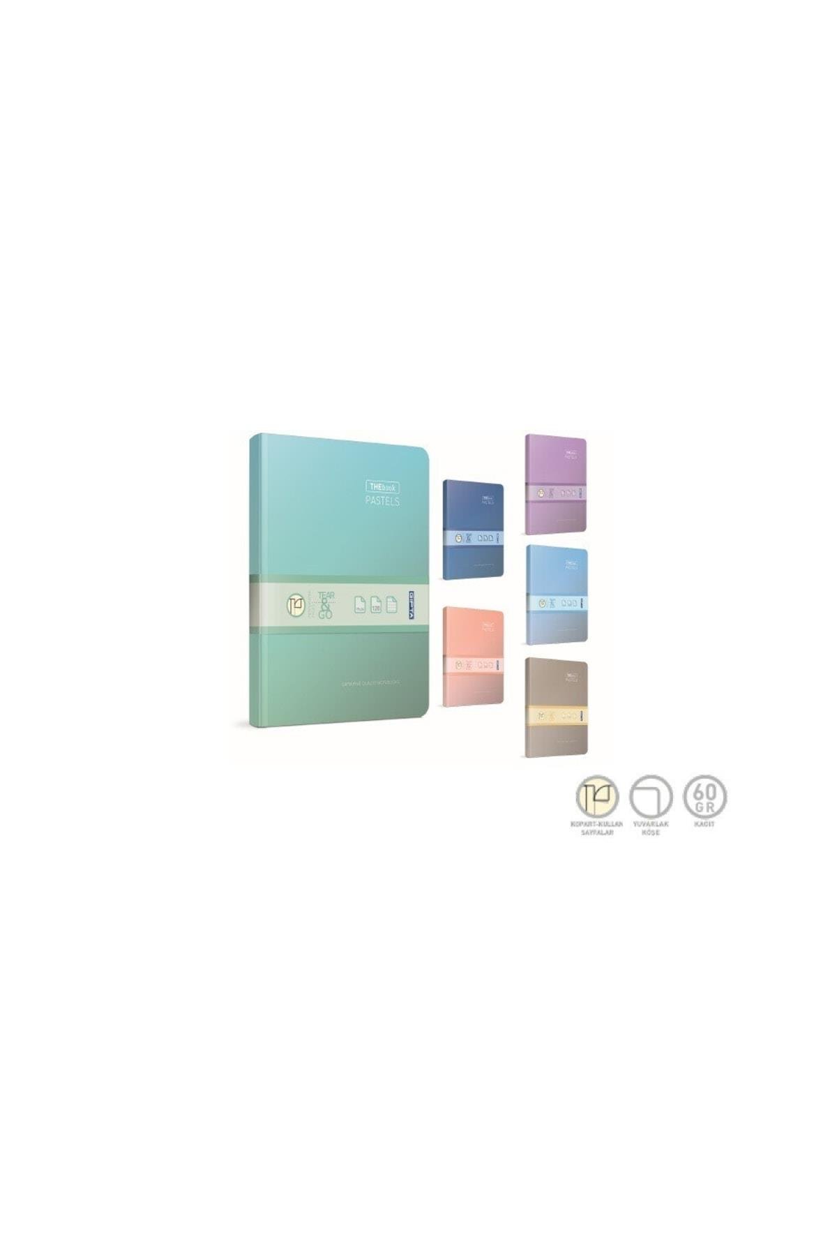 Thebook Pastels Ip Dikişli Sert Kapak Not Defteri 20x28cm 296 Yaprak Çizgili (2 Li Paket) 3483