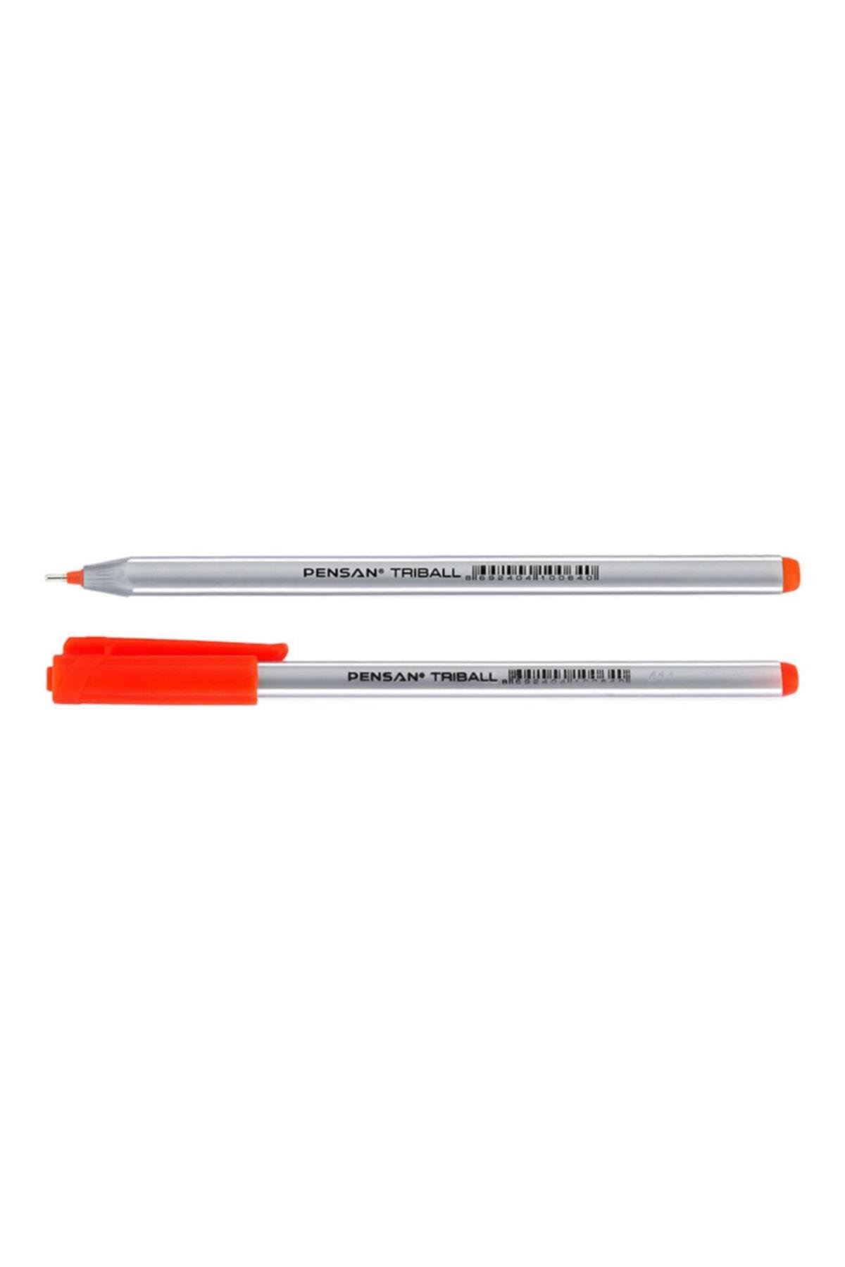 Tükenmez Kalem Triball 1.0 MM Bilye Uç Turuncu 12 Lİ (1 Paket 12 Adet)