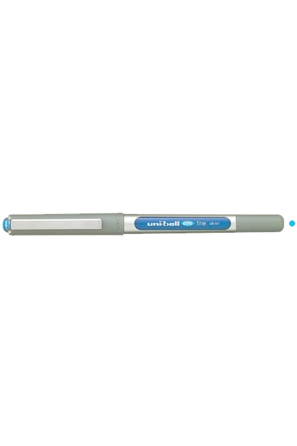 Uni-ball Roller Kalem( 12 Adet ) Eye Fine Bilye Uç 0.7 Mm Açık Mavi Ub-157