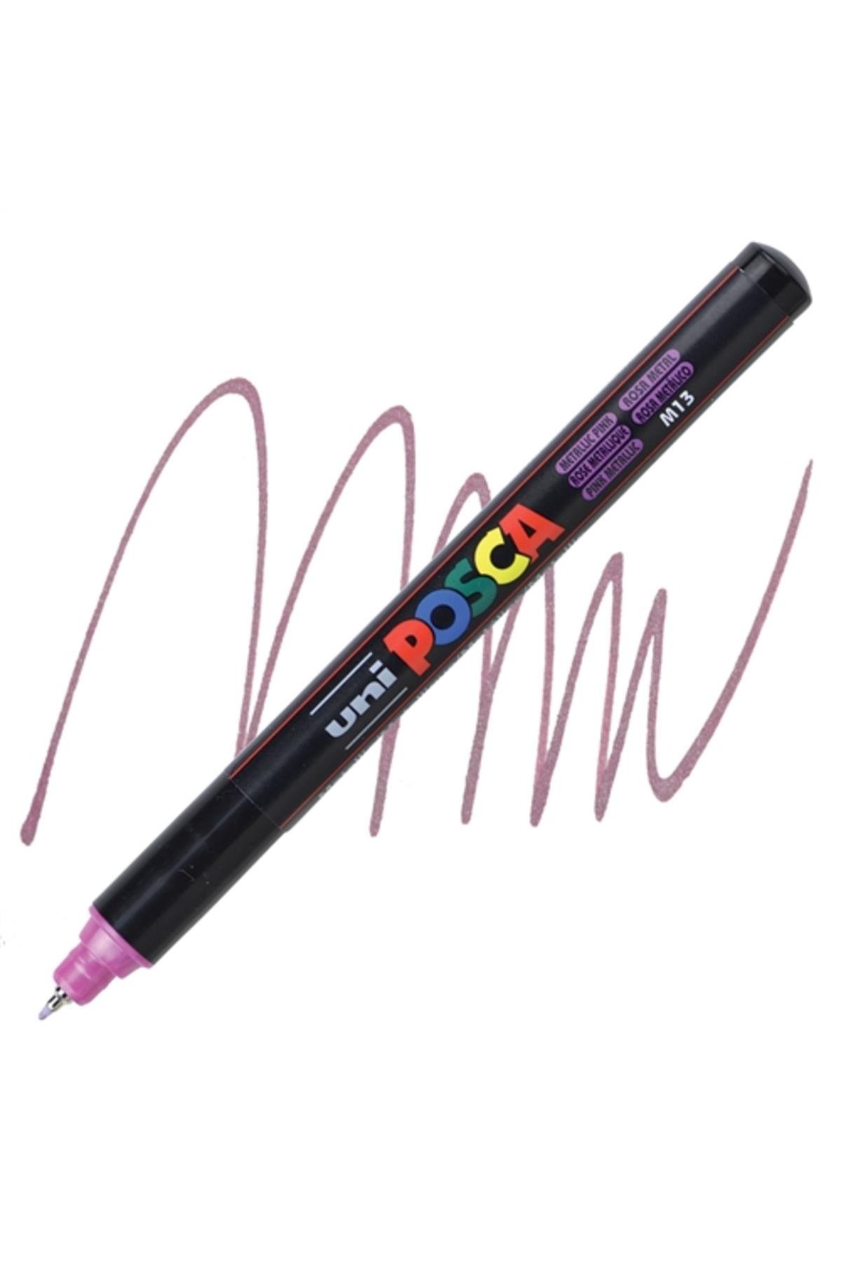 Uniball Posca 0.7mm Fine Poster Markörü Metalik Pembe (M13) / PC1MR