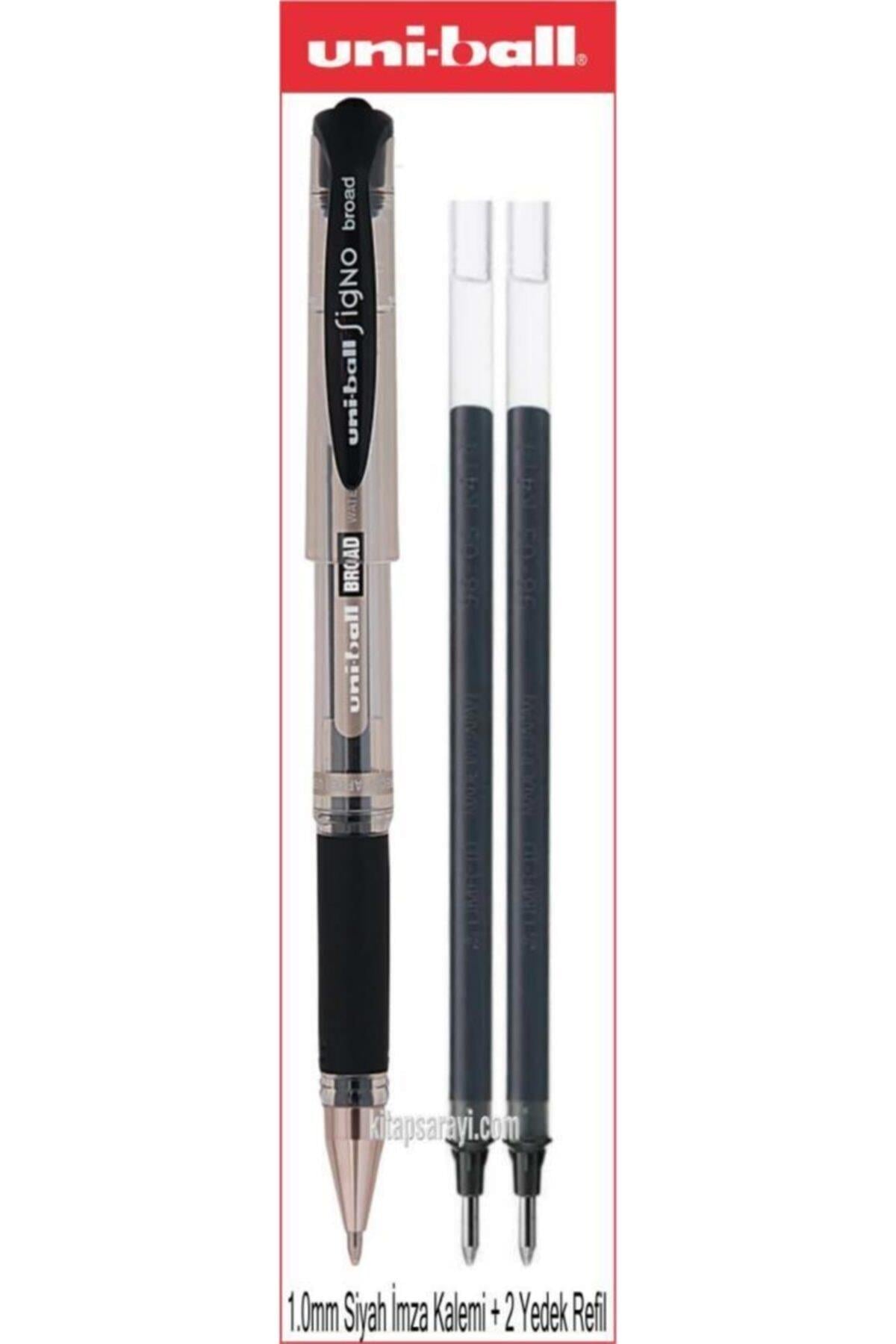 Uniball Signo Broad 1.0 Mm Siyah Imza Kalemi + 2 Yedek Um-153