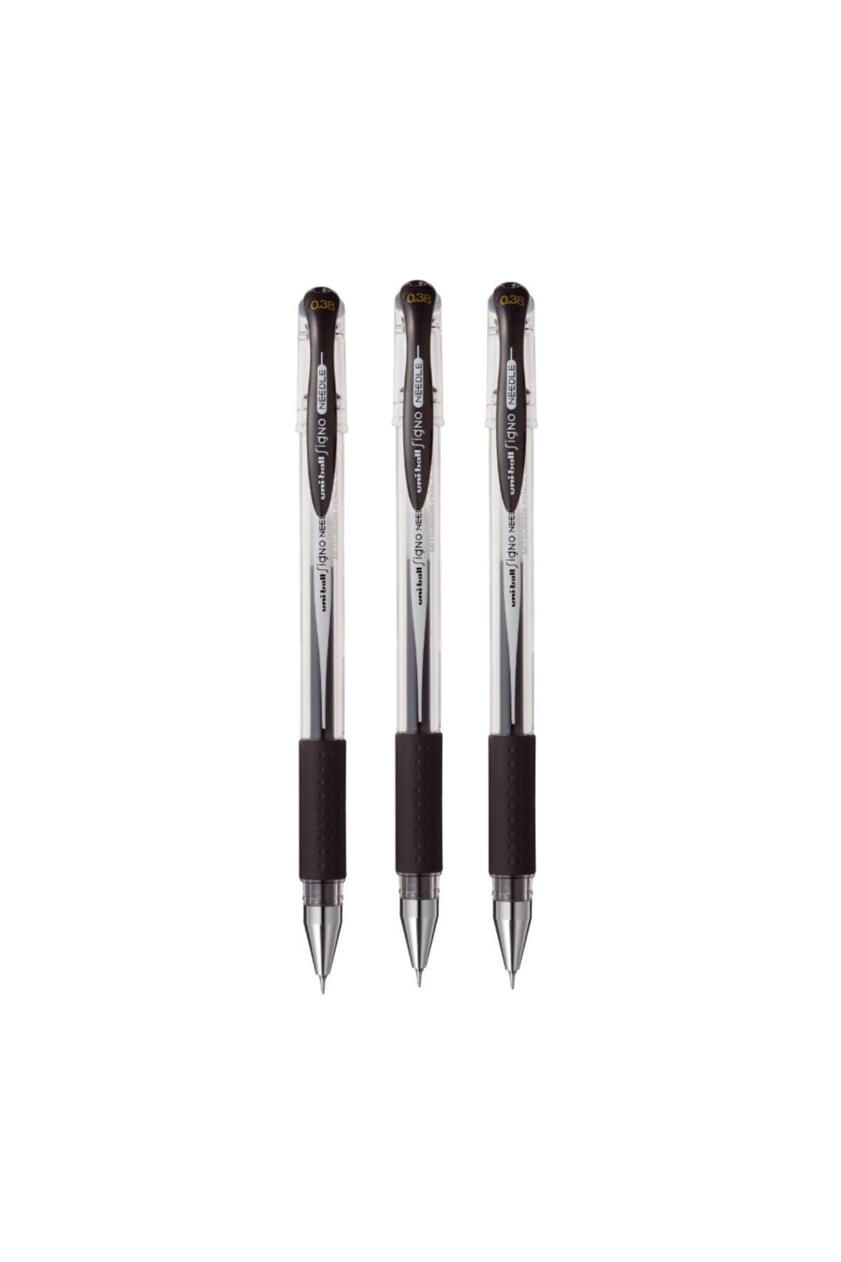 Uniball Signo Needle İğne Uçlu Jel Kalem UM-151ND 0.38 mm SİYAH 3 Adet