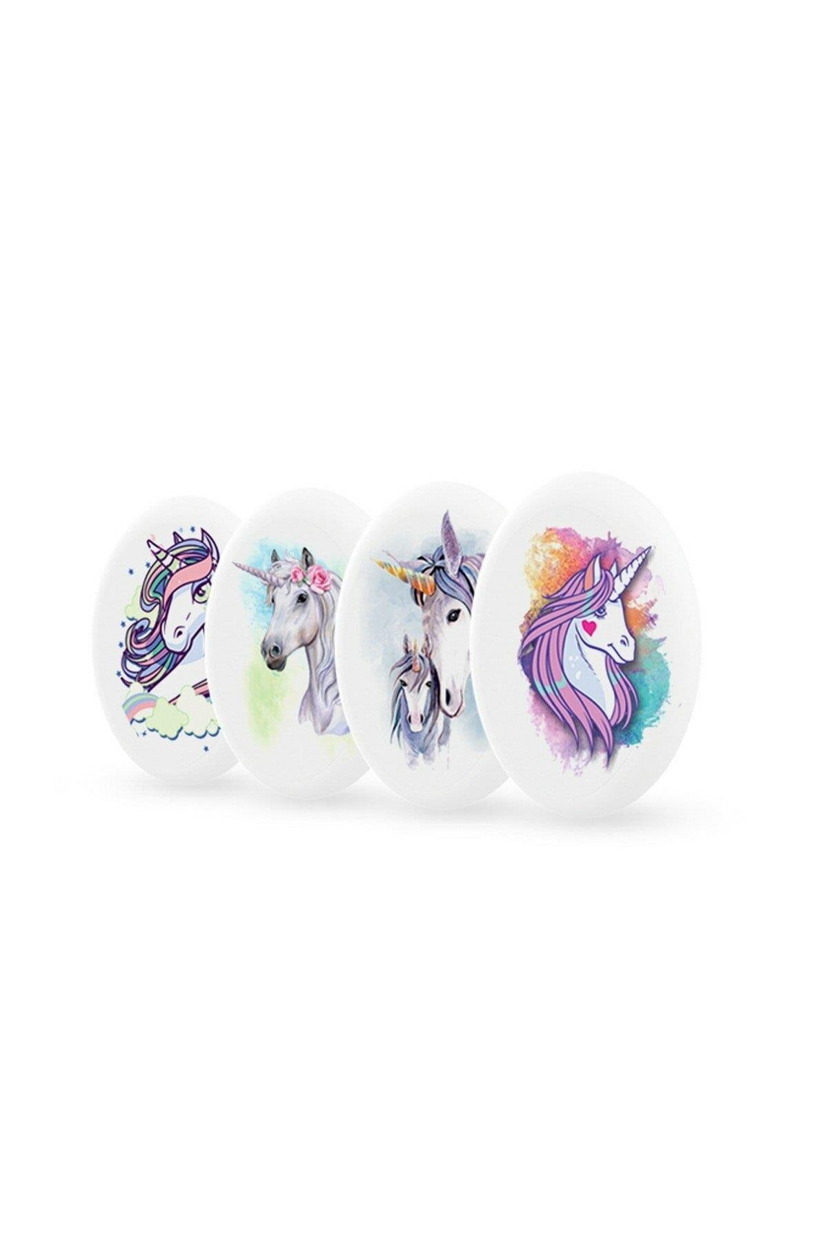 Unicorn Desenli Elips Şekilli Silgi ( 2 Adet )
