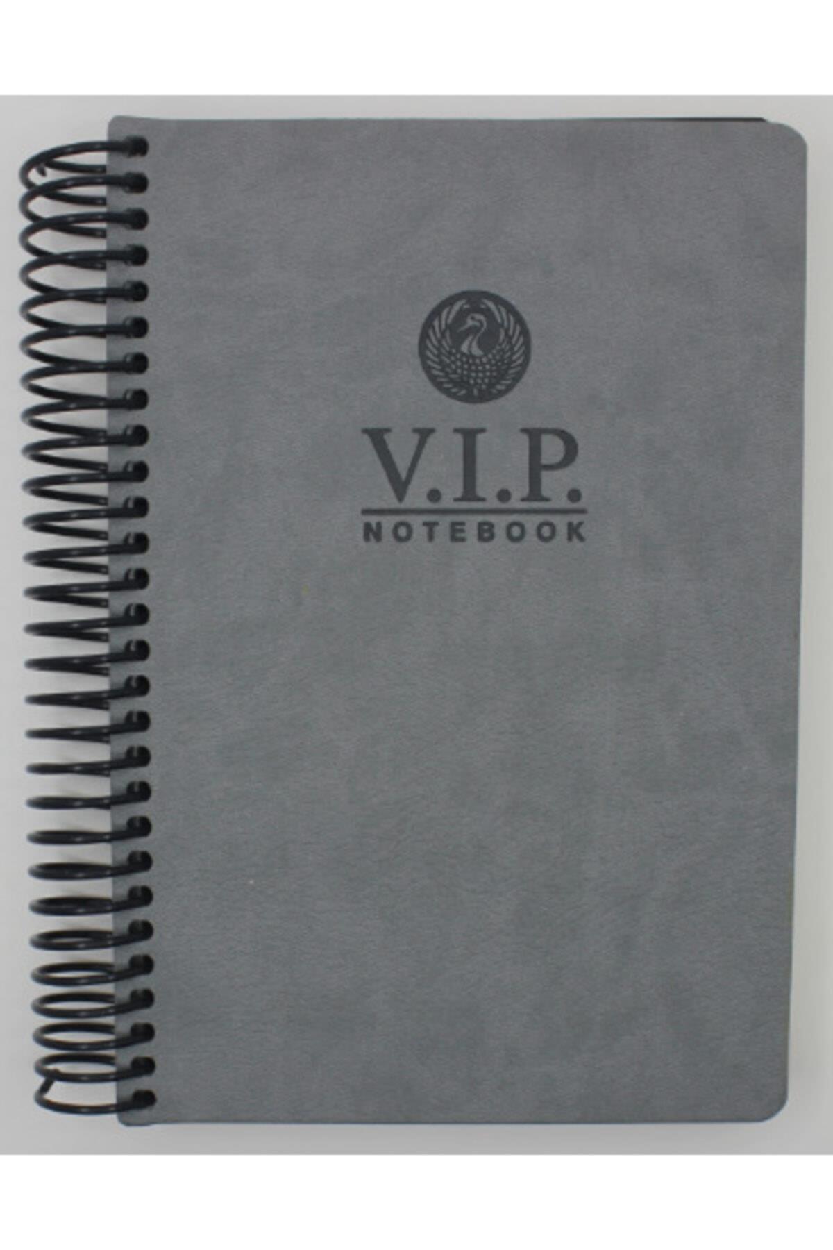 Vip Spiralli Deri Kapak Defter 140 Yaprak Çizgili  17x24