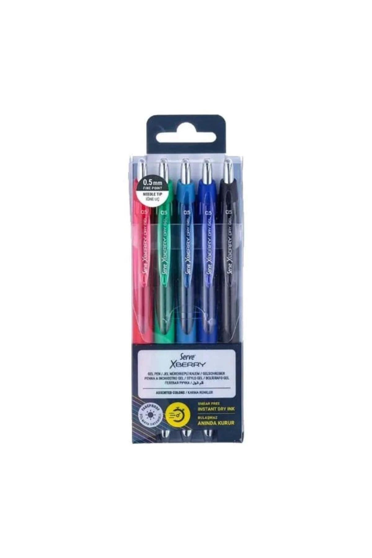 XBerry Jel Kalem 0.5mm İğne Uç 5 Renk
