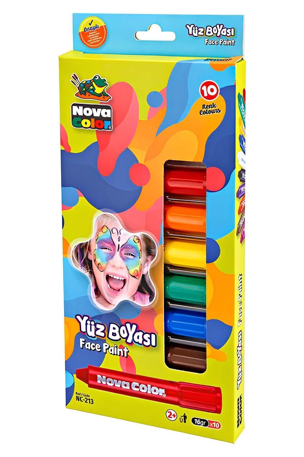 Yüz Boyası Tüm Renkler (10 Kalem)