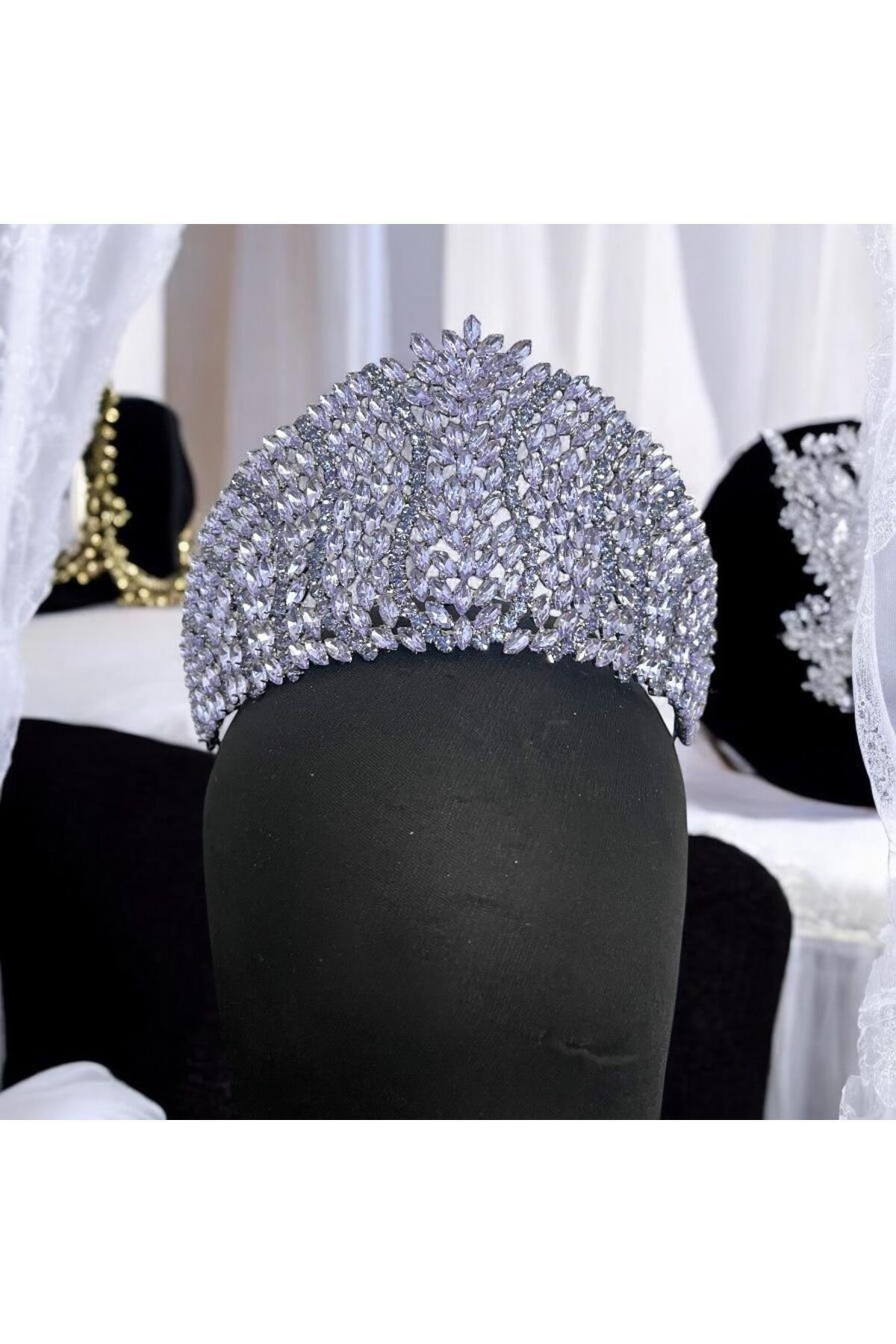 Kristal Taşlı Gelin,kına,nişan,söz,after,bride,party Taç 2