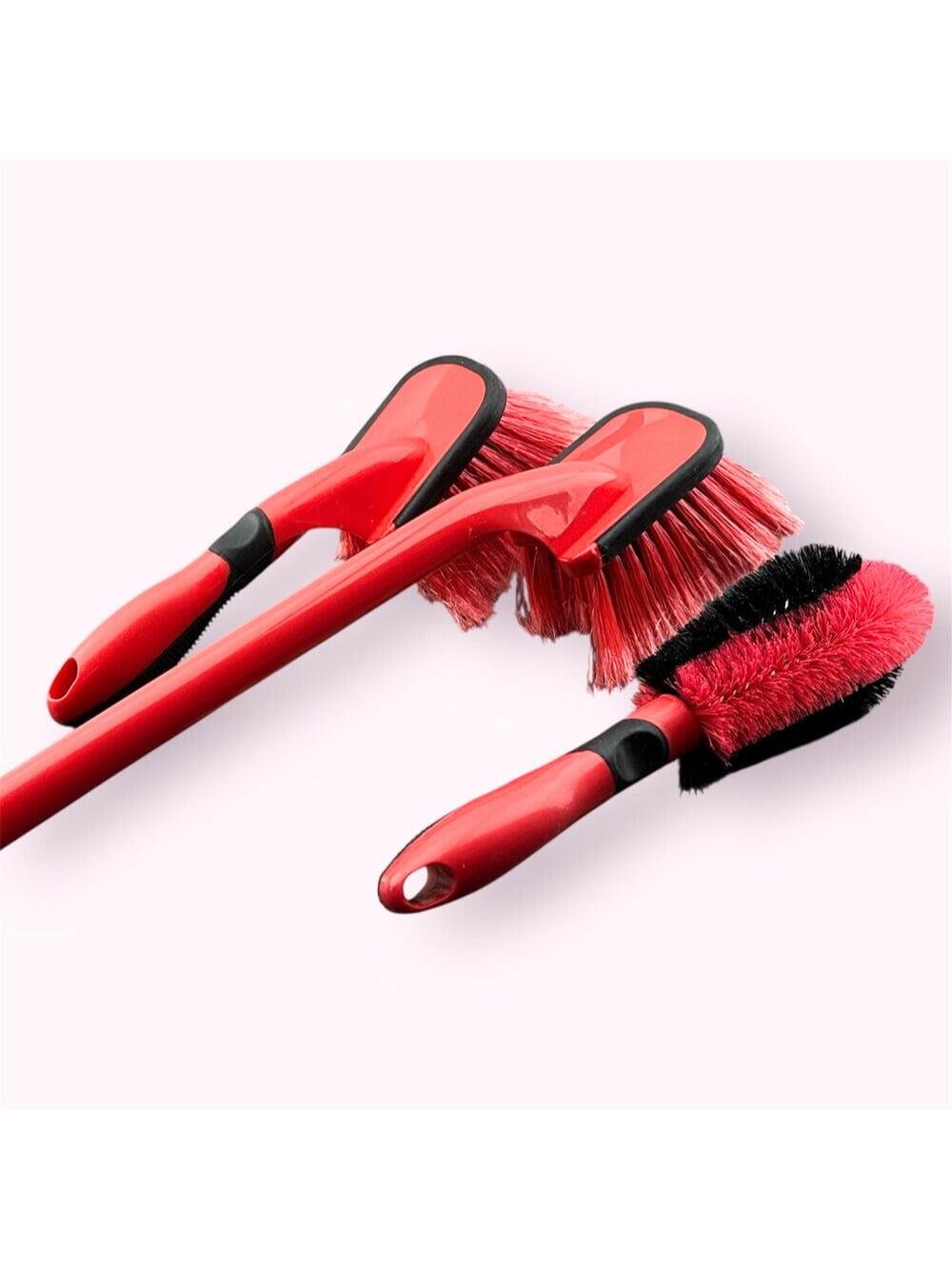 3 Parça Premium Jant, Lastik ve Davlumbaz Temizlik Fırça Seti