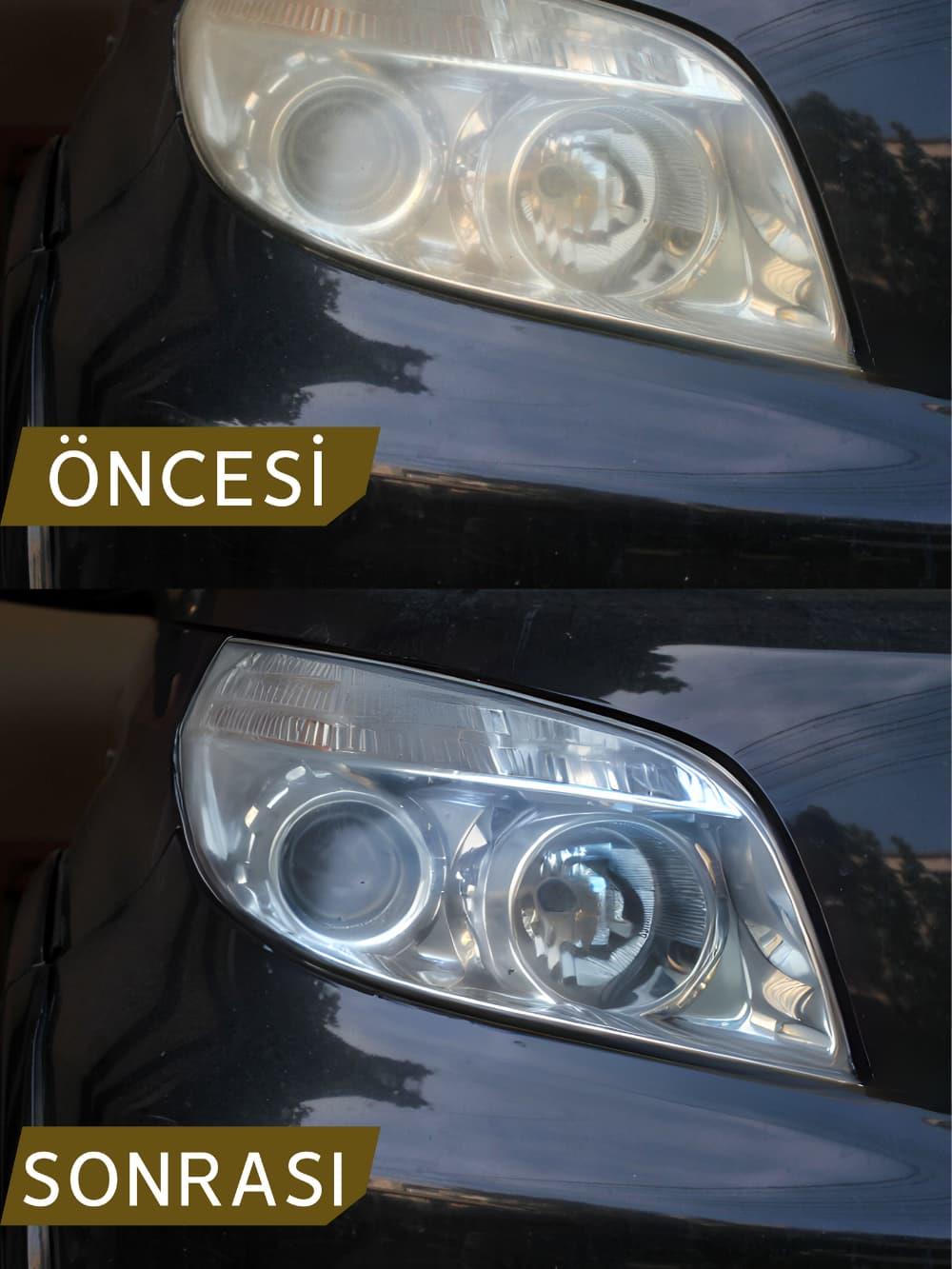 Araba Far Parlatma Temizleme