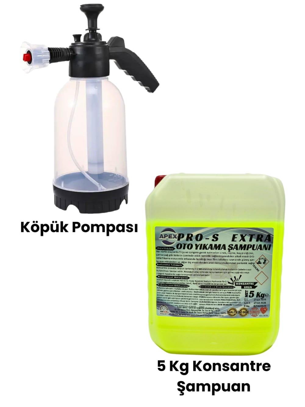 Profesyonel oto köpük pompası seti