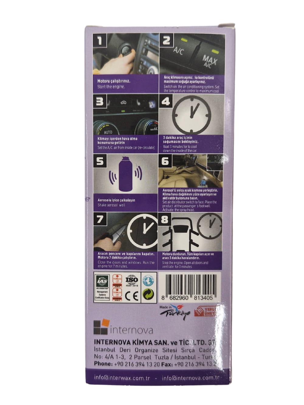 Klima temizleyici bomba Interwax marka