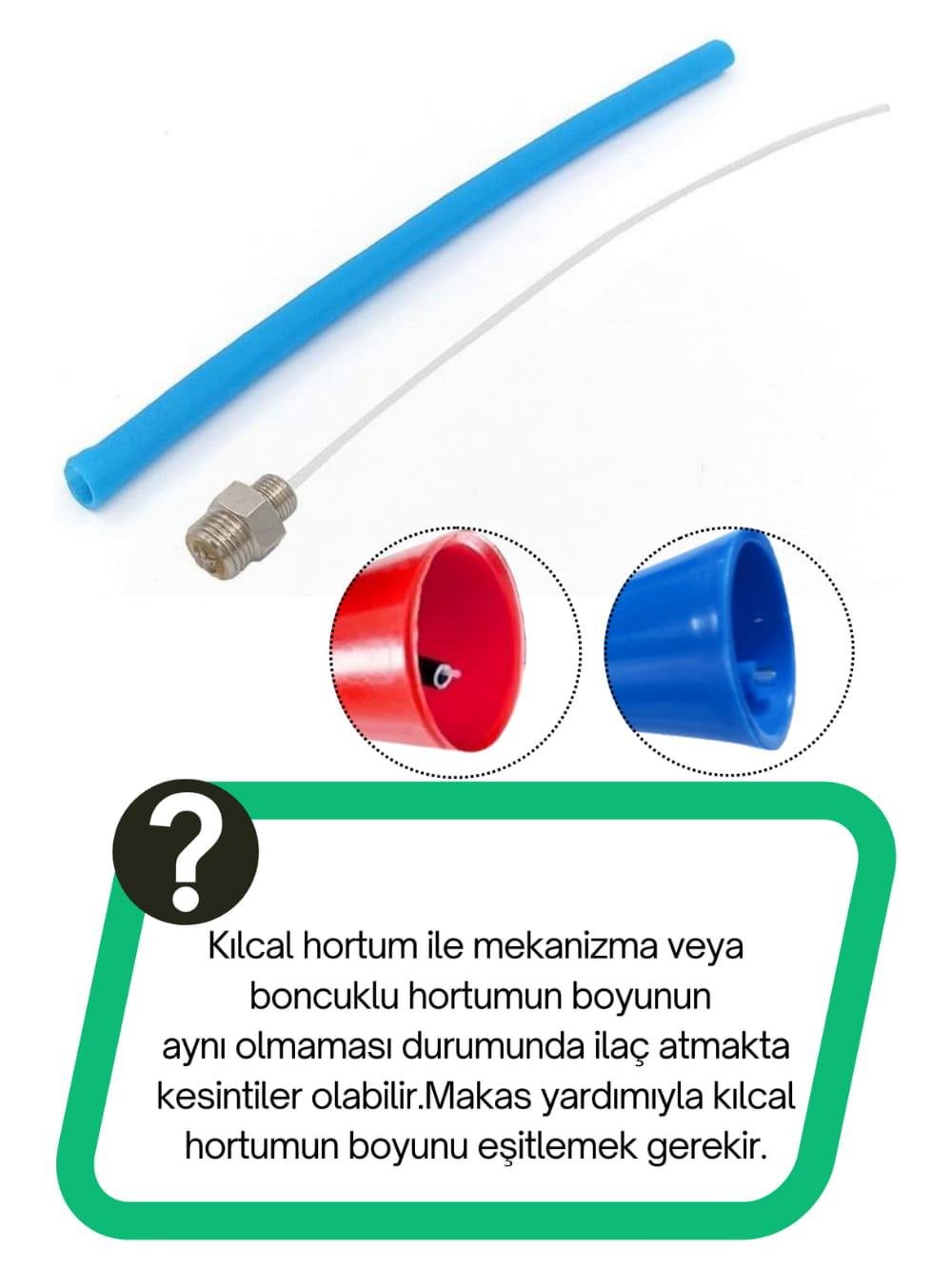 Araç içi temizlik tabancası kılcal hortum