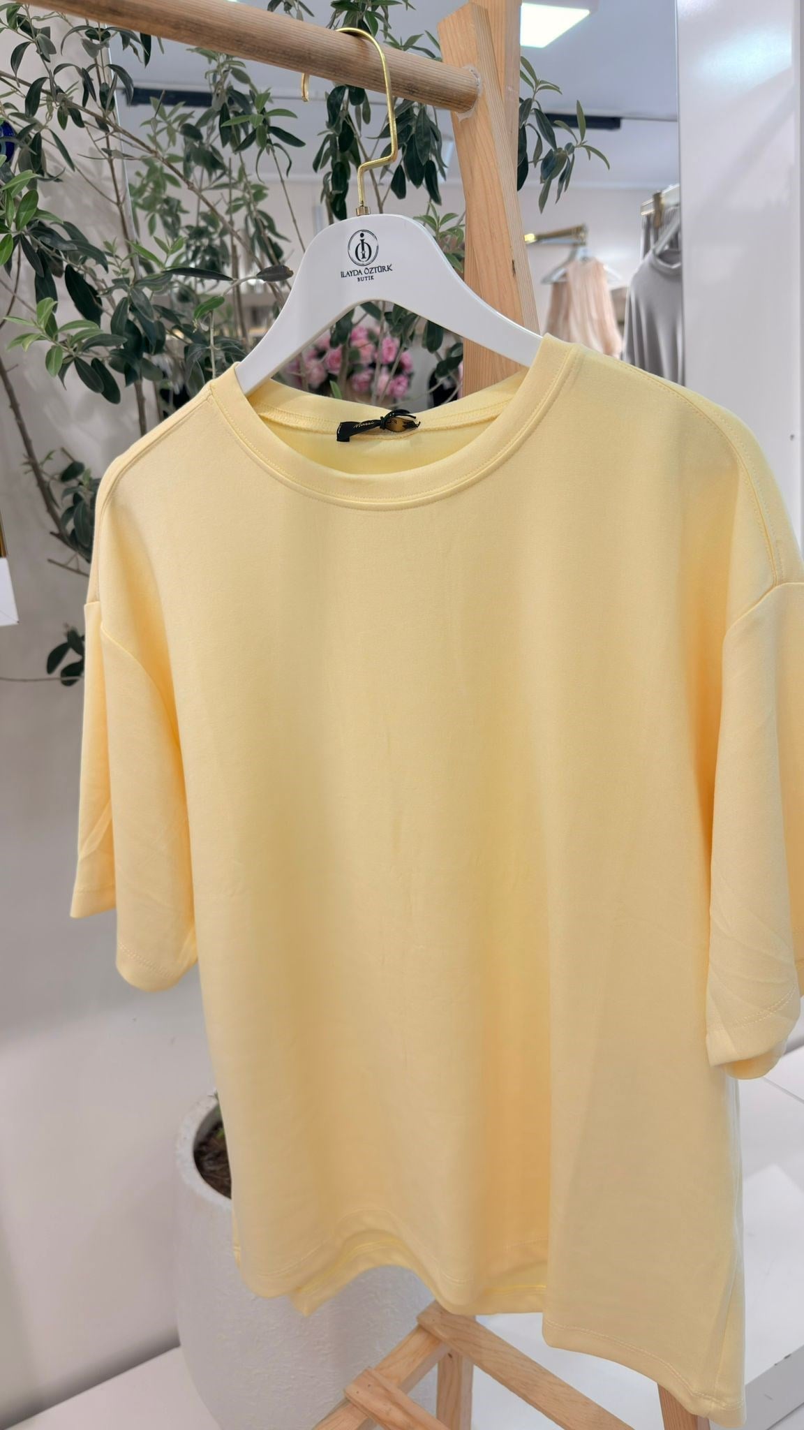 Basic Modal T-shirt Sarı