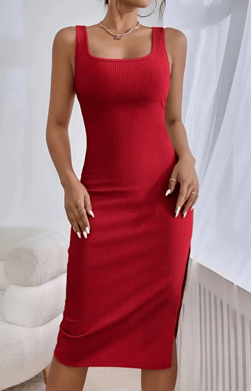 KAŞKORSE DOKUMA YIRTMAÇLI ELBİSE