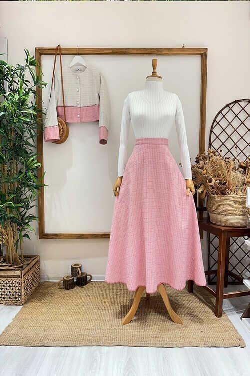 2 RENKLİ SİMLİ TAKIM Pembe