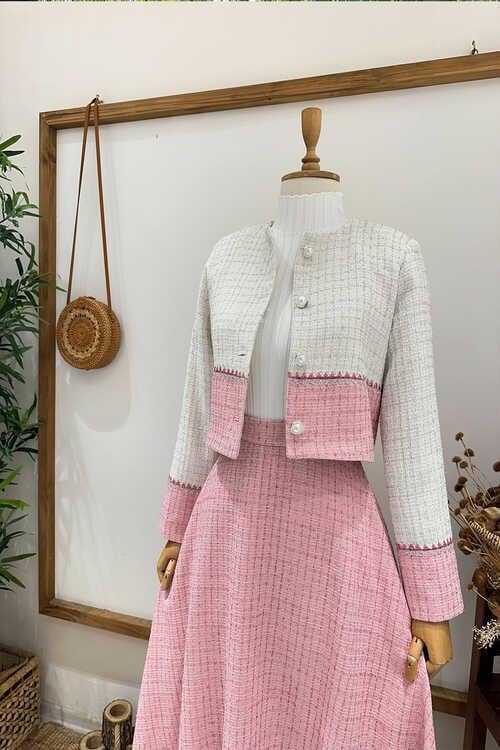 2 RENKLİ SİMLİ TAKIM Pembe