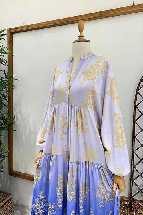 AÇELYA SİMLİ ELBİSE Lila