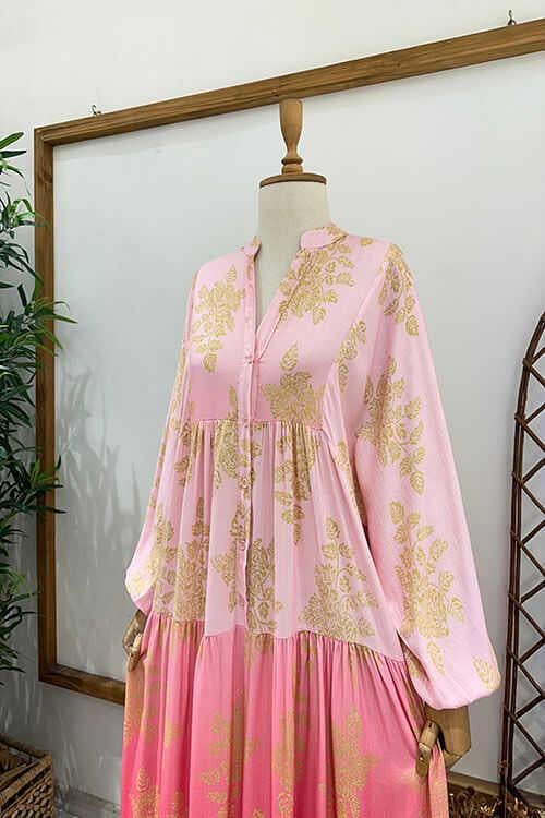 AÇELYA SİMLİ ELBİSE Pembe