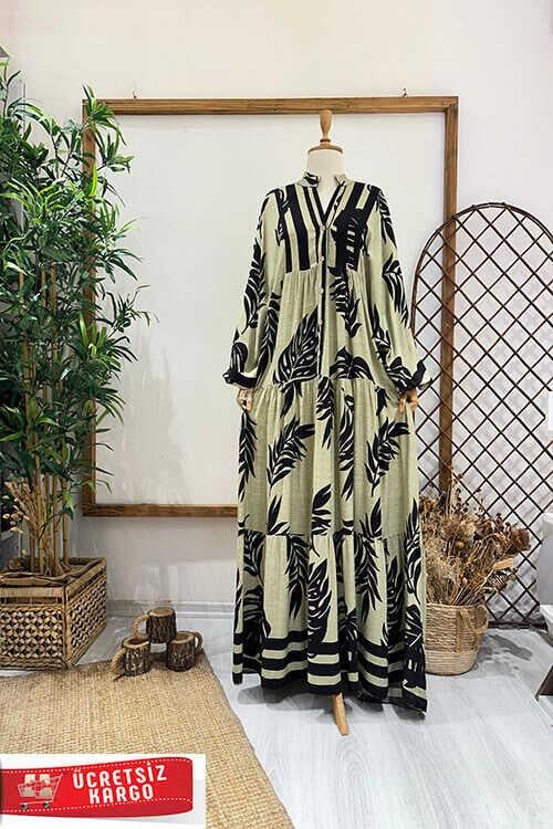 ALİSA ELBİSE Vizon Siyah