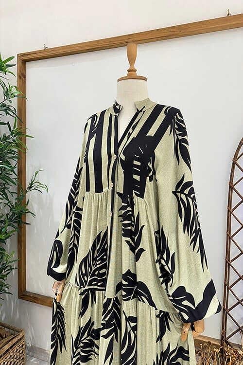 ALİSA ELBİSE Vizon Siyah