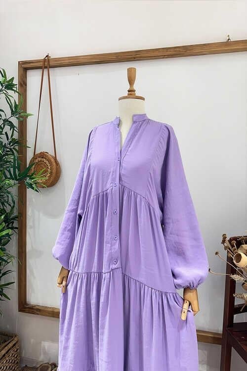 BASİC ELBİSE LİLA
