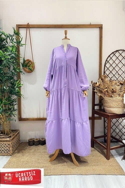 BASİC ELBİSE LİLA