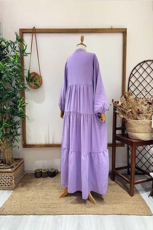 BASİC ELBİSE LİLA