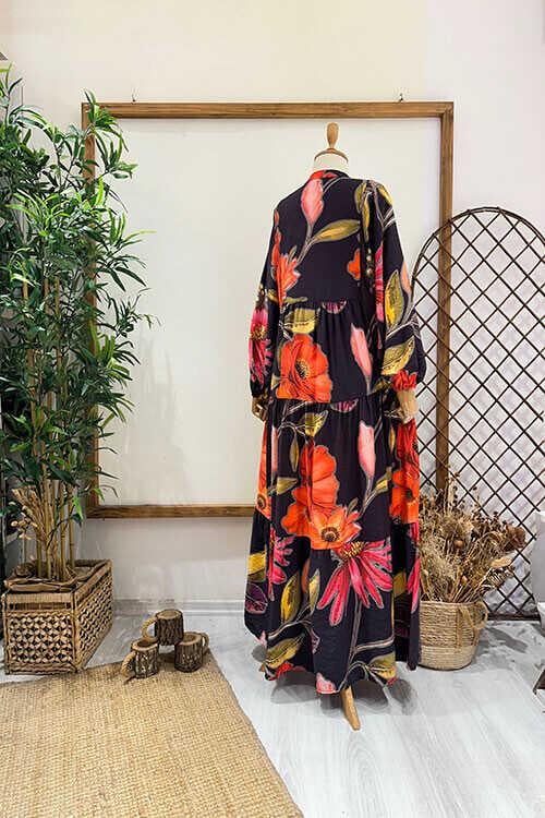 BEGONVİL ELBİSE Siyah