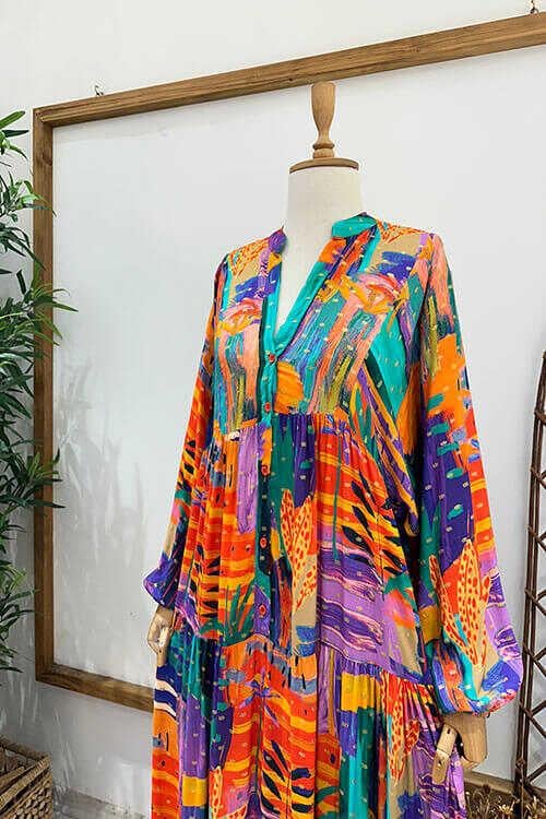 BELLİS SİMLİ ELBİSE Turuncu