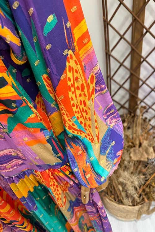 BELLİS SİMLİ ELBİSE Turuncu