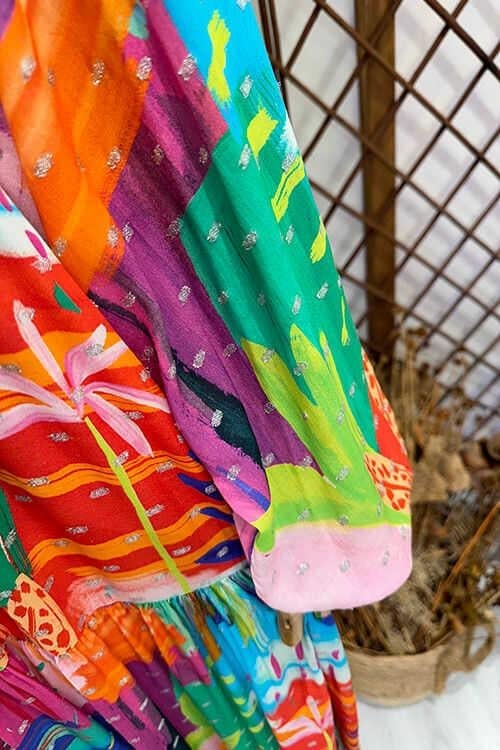 BELLİS SİMLİ ELBİSE Yeşil