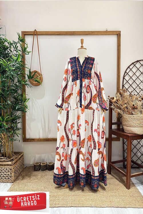 BERİL VİSKON ELBİSE