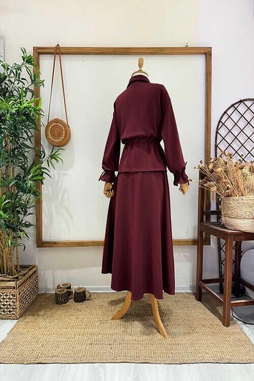 CEKETLİ OYŞO TAKIM Bordo