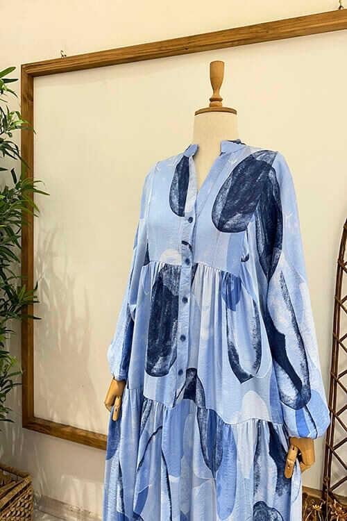 CİRCLE ELBİSE Mavi