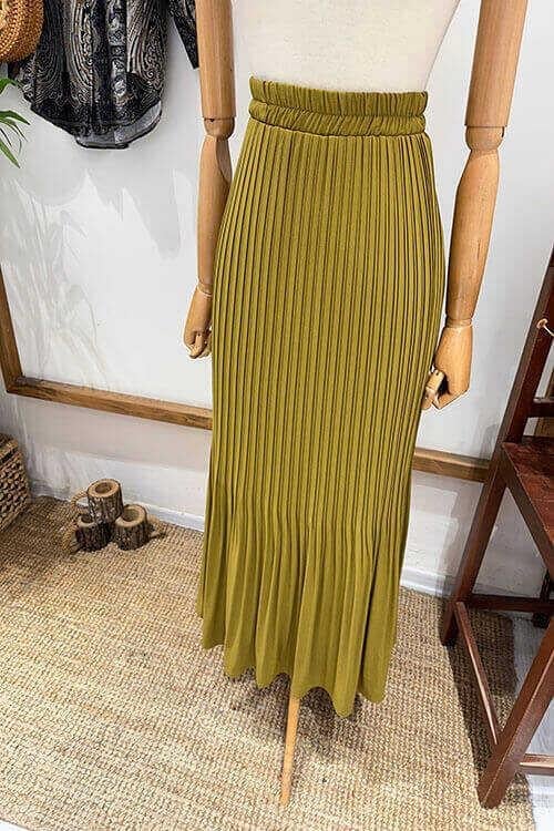 ELİS PİLİSELİ ETEK Safran