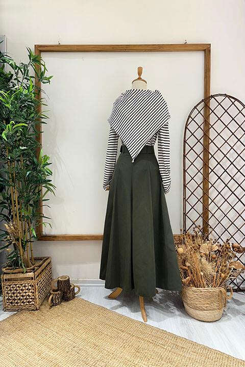 FERMUARLI KANVAS ETEK Haki