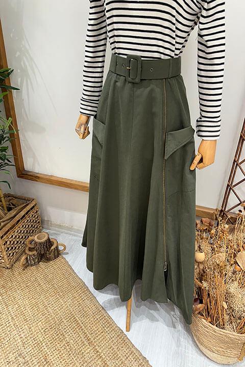 FERMUARLI KANVAS ETEK Haki