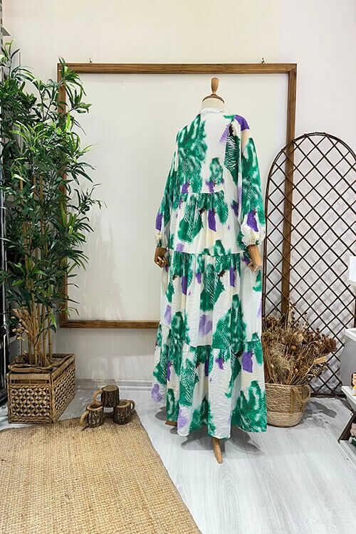 GARDENYA ELBİSE Yeşil