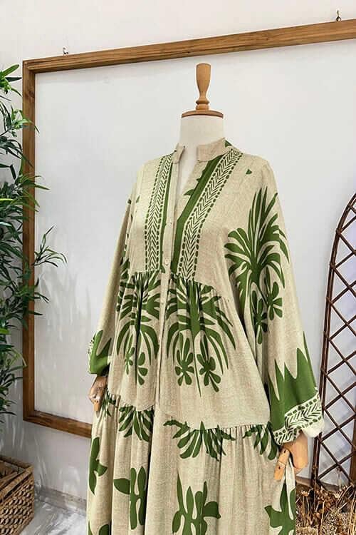 HELİN ELBİSE Vizon Yeşil