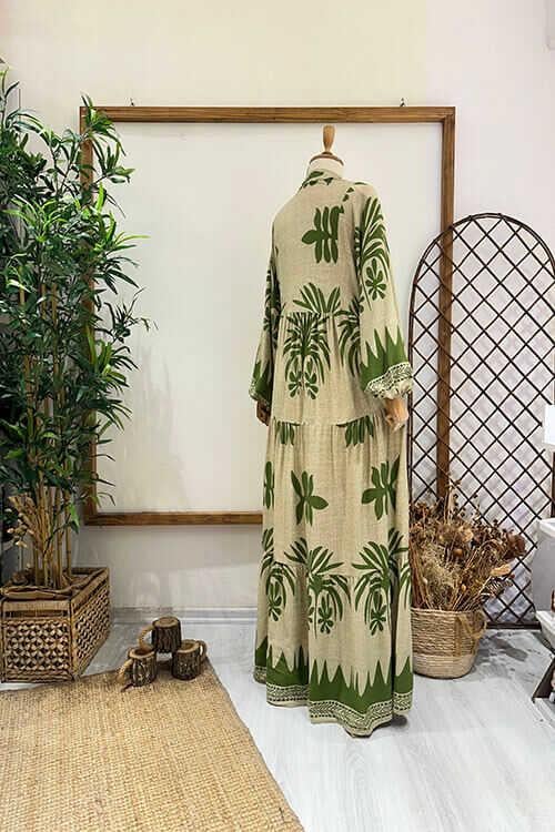 HELİN ELBİSE Vizon Yeşil