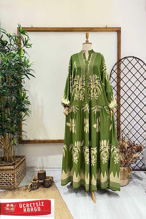 HELİN ELBİSE Yeşil