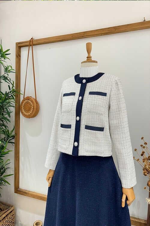 İNCİ DÜĞME SİMLİ TAKIM LACİ