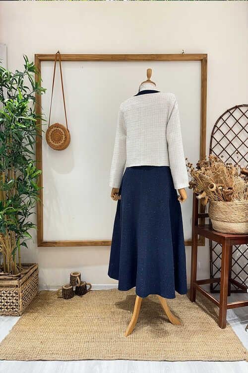 İNCİ DÜĞME SİMLİ TAKIM LACİ