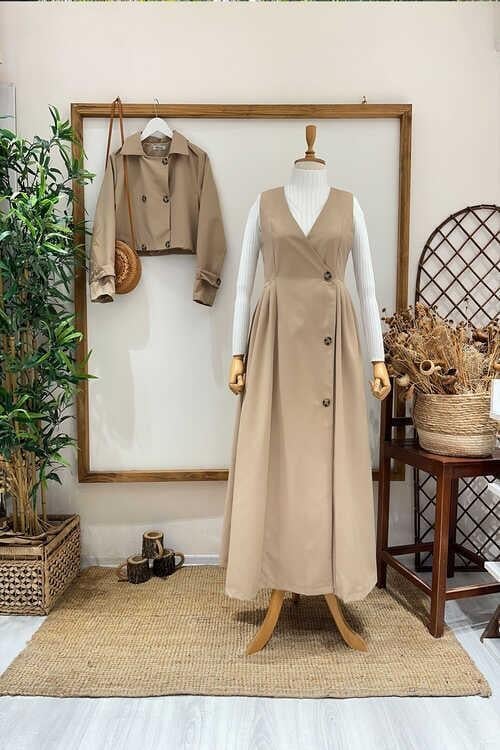 JİLE TRENÇ CEKET Camel